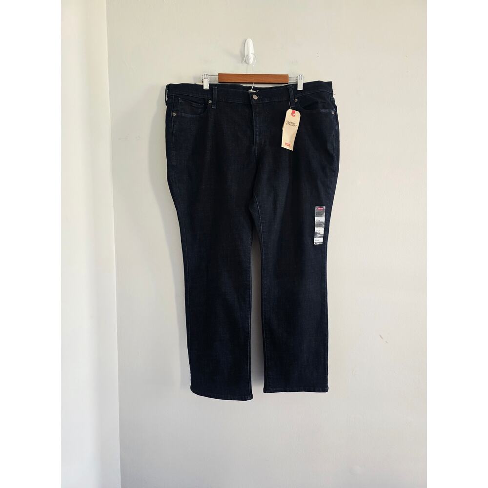 Levis Classic Straight Dark Blue Jeans Size 22W NWT - Picture 3 of 3